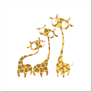 Cute Giraffe Family - Savannah Animals Posters and Art